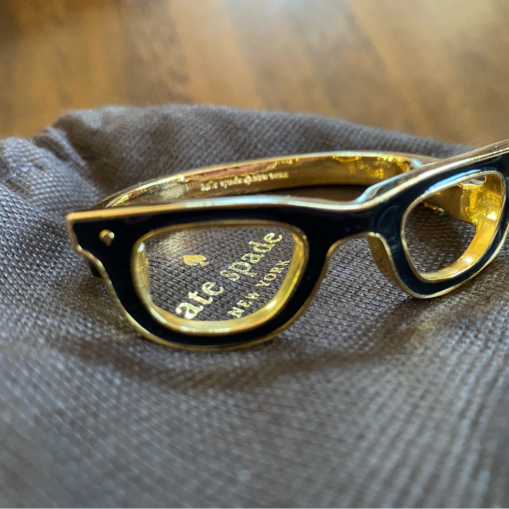 Kate Spade Gold and Black Glasses Bangle